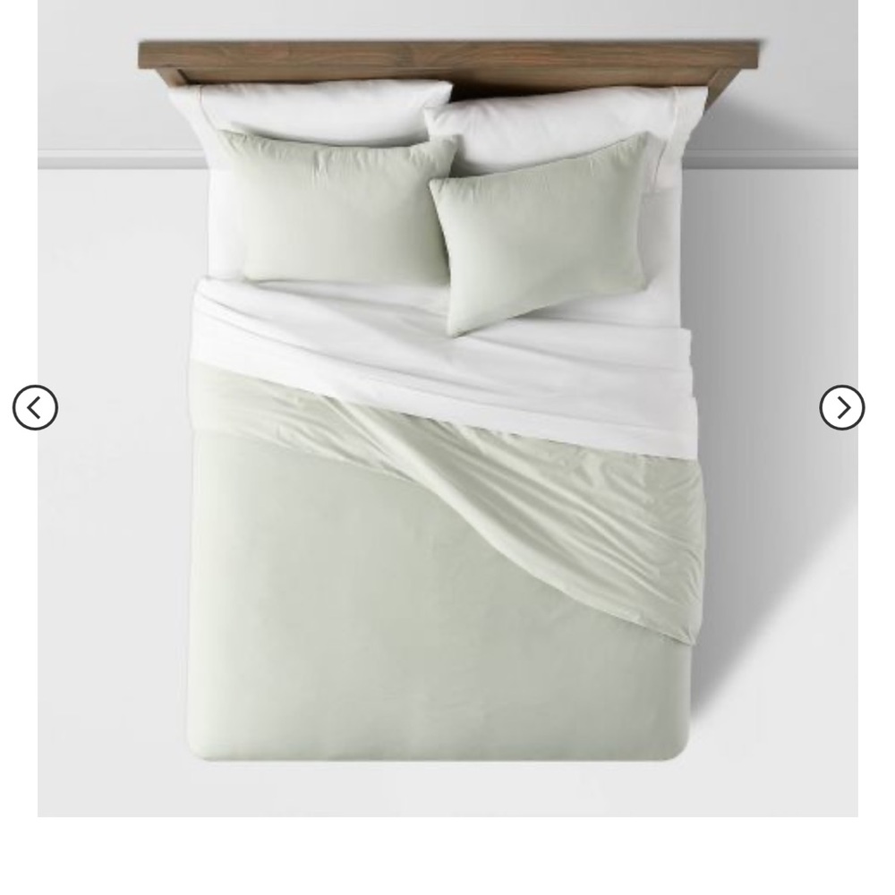 Threshold Sage green duvet cover + 2 pillow cases